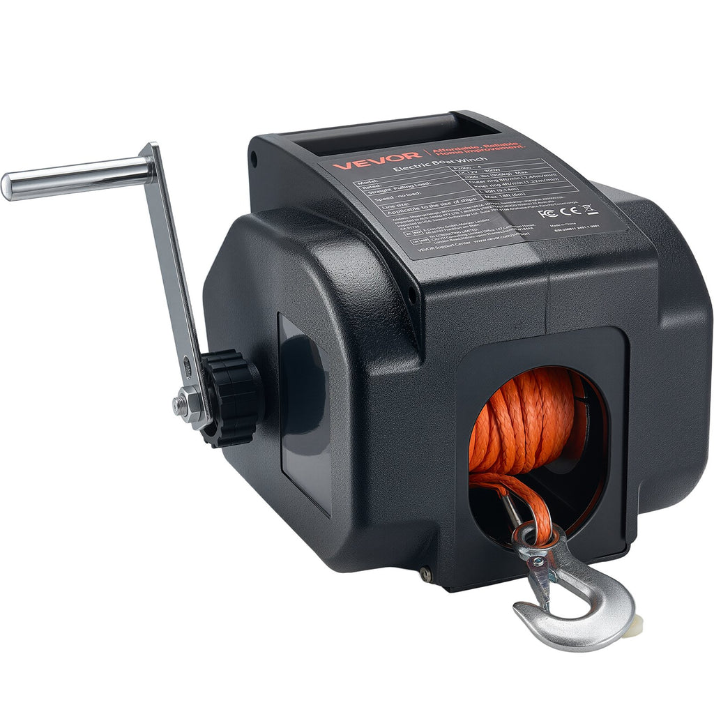 Elektrinė valčių gervė VEVOR P2000-4, 900 kg