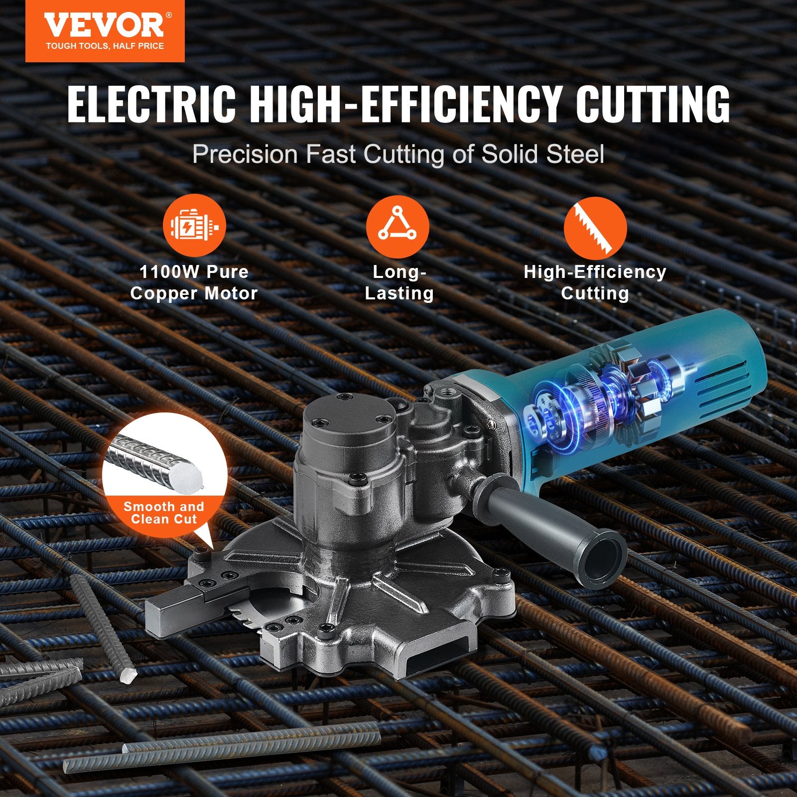 Elektrinės armatūros žirklės VEVOR RD-10, 1100 W