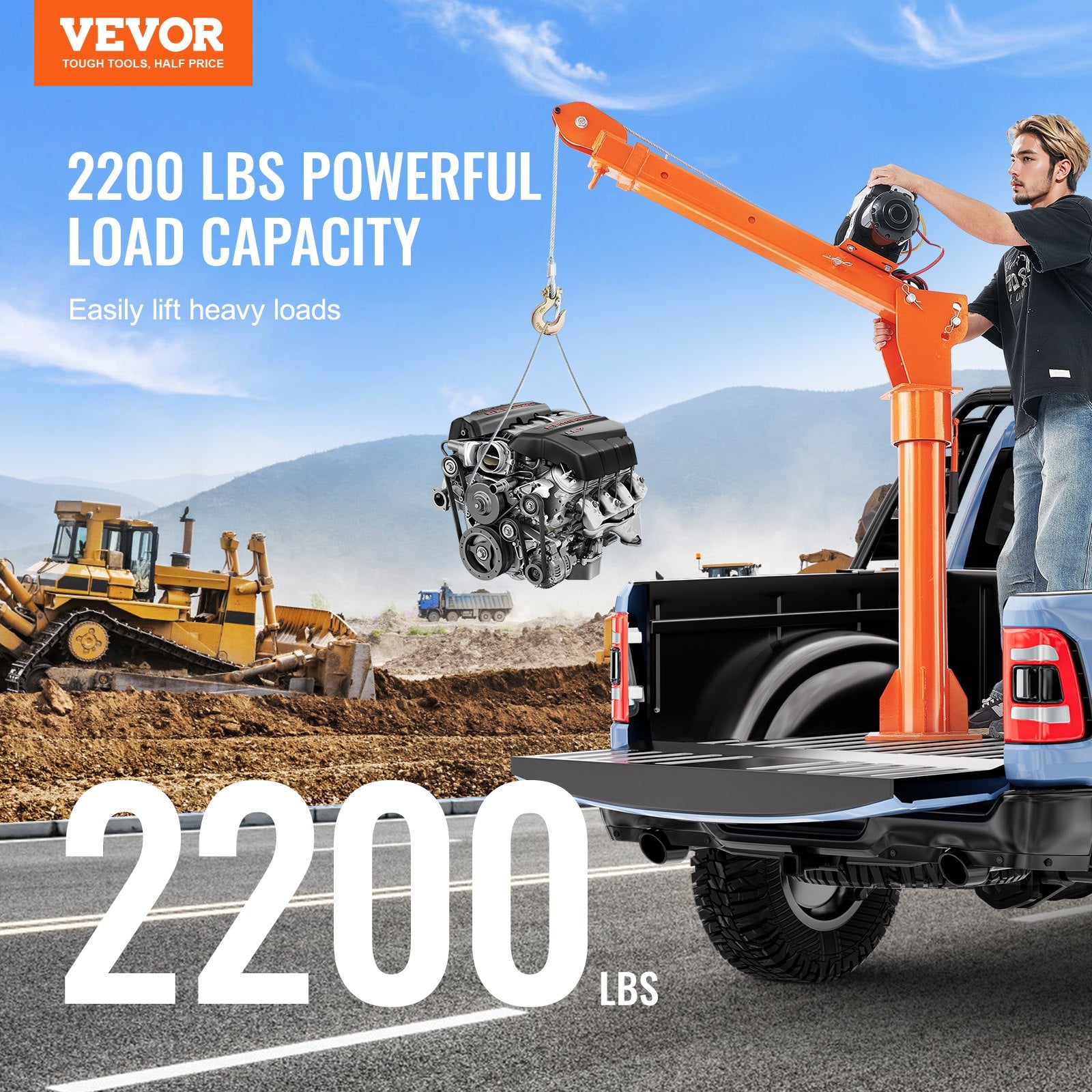 Elektrinis kranas pikapui VEVOR HXCZDJ-02, 998 kg