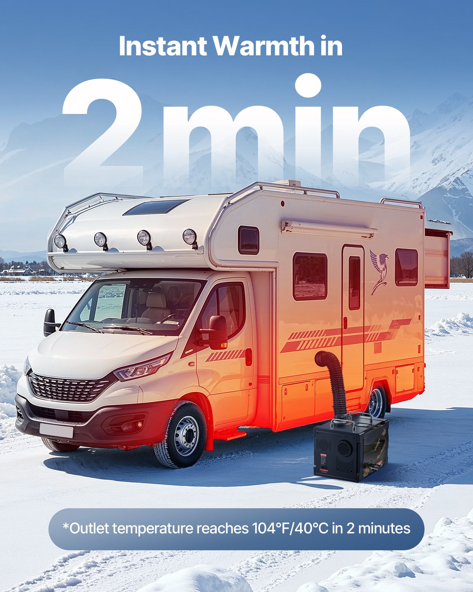 Dyzelinis šildytuvas VEVOR XMZ-TB40, 8 kW