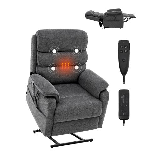 Elektrinis pakeliamas fotelis-reklaineris VEVOR SX-81541-2, su masažo ir šildymo funkcijomis