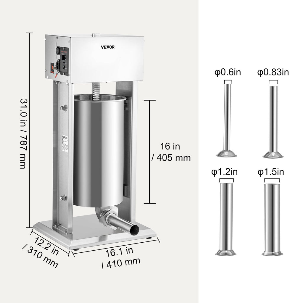 Elektrinis dešrų kimštuvas VEVOR XZO-15D, 15 l