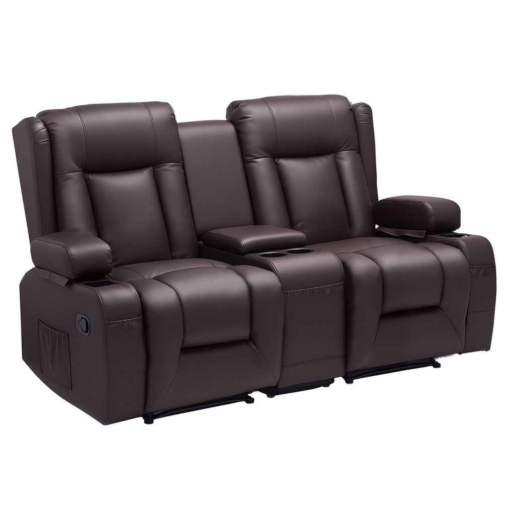 Dvivietė atlošiama sofa VEVOR SX-81673M, su vidine konsule