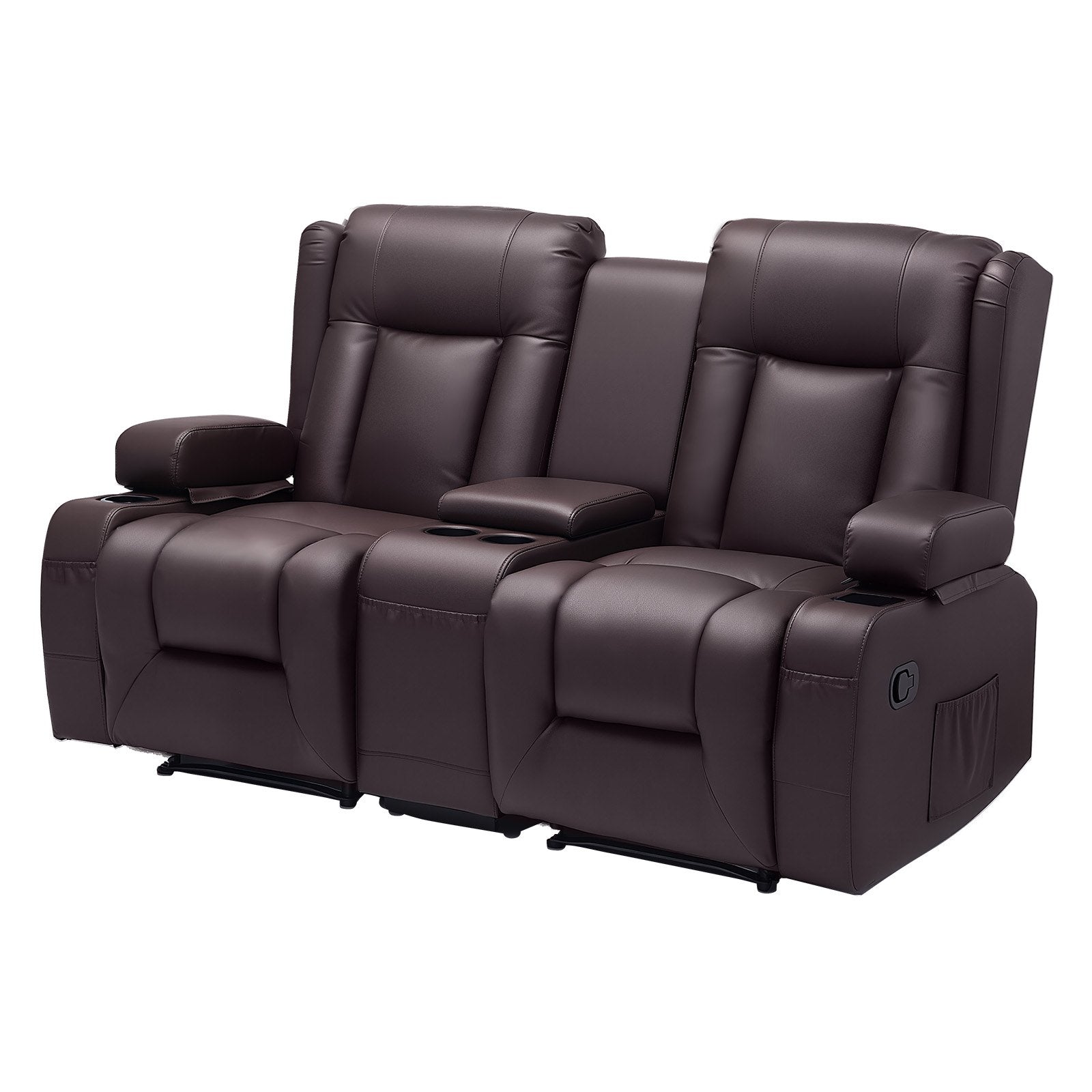 Dvivietė atlošiama sofa VEVOR SX-81673M, su vidine konsule