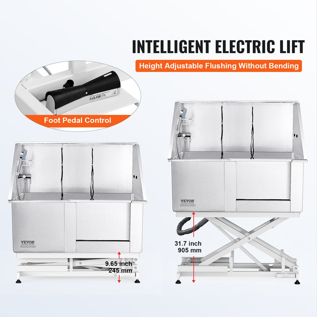 Elektrinė šunų maudymo vonia VEVOR K1E01028-E, 127 cm