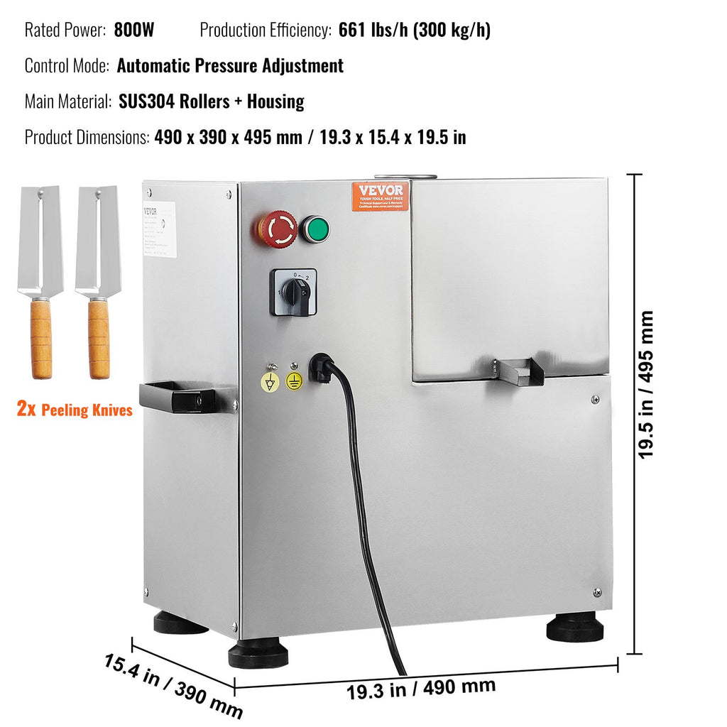 Elektrinė cukranendrių sulčiaspaudė VEVOR YF-L100, 800 W