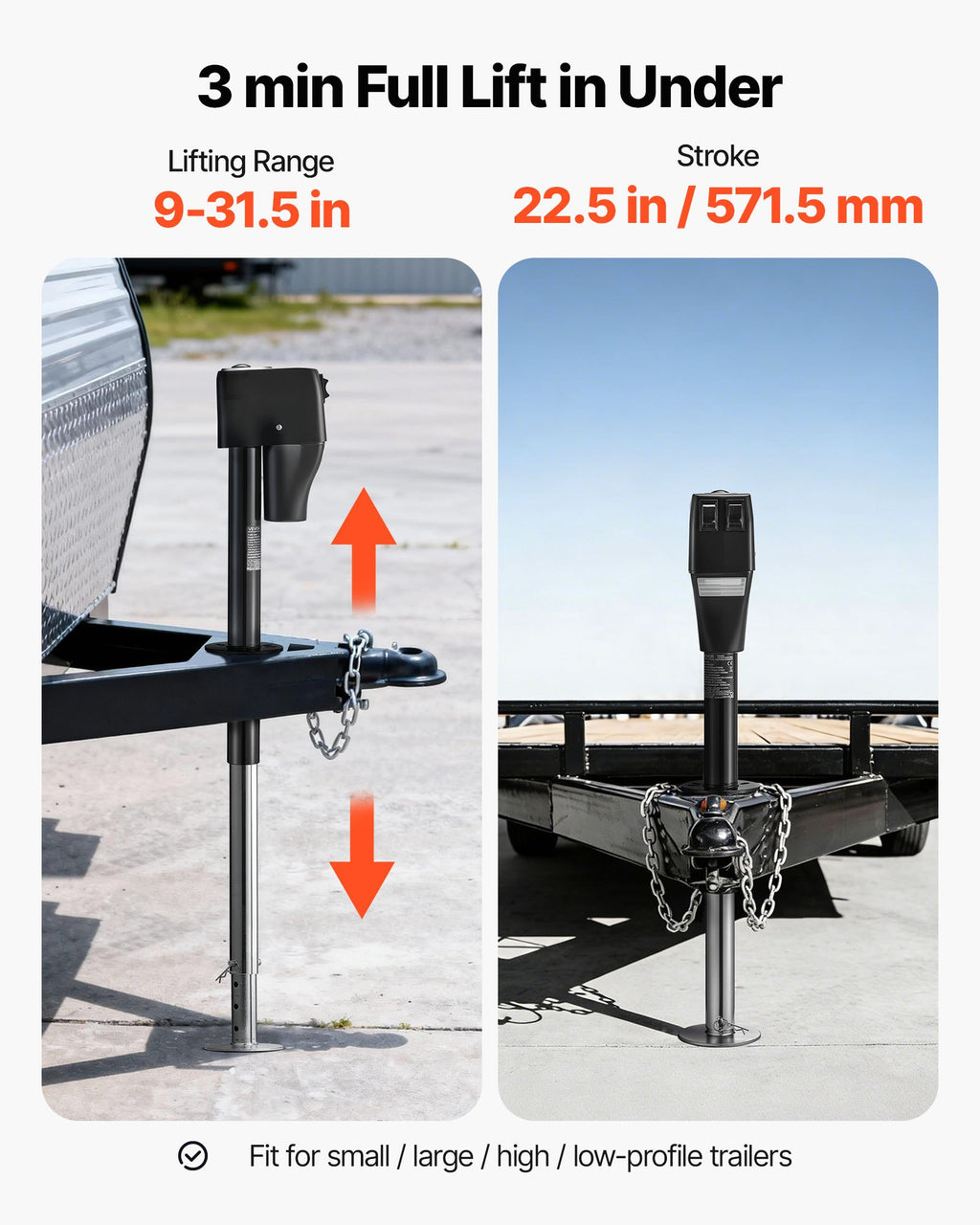 Elektrinis priekabos keltuvas VEVOR HH5000T, 2268 kg galia