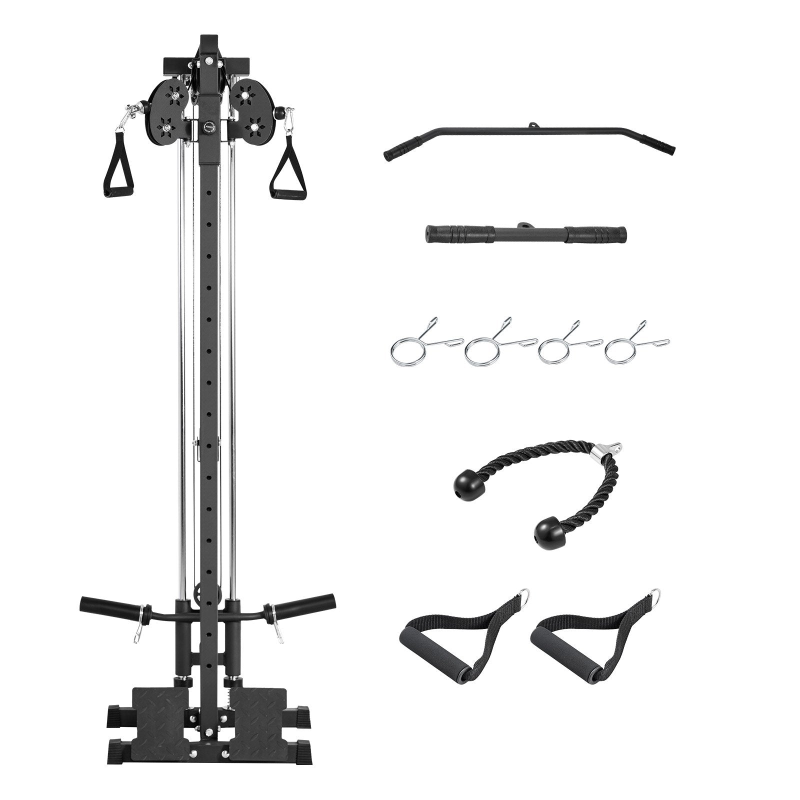 Vertikalių ir horizontalių traukų treniruoklis VEVOR HM2905B, 227 kg apkrova