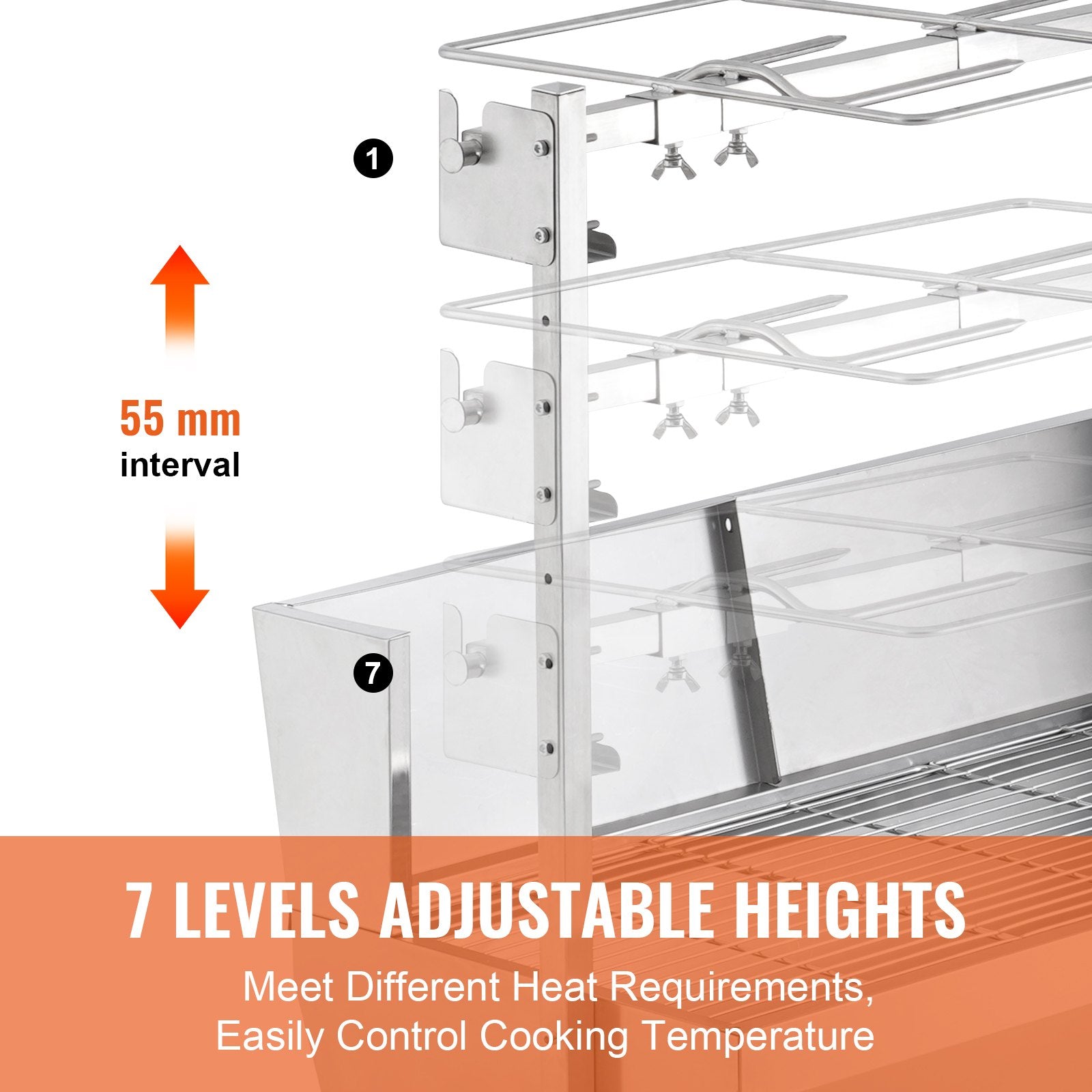Elektrinė kepsninė su iešmu VEVOR JY-MY-KYLDB-35-220, 61,2 kg apkrova