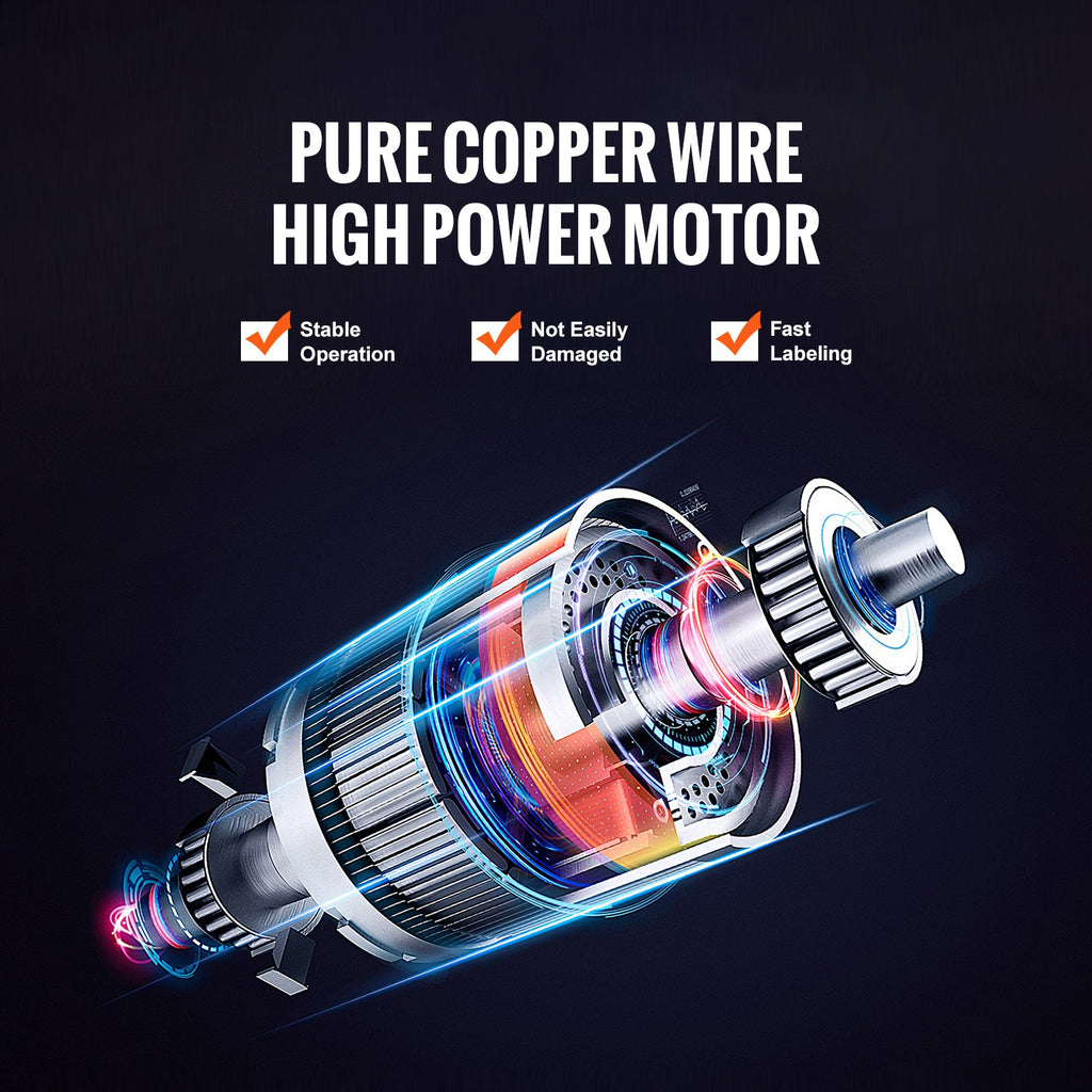 Pusiau automatinė apvalių butelių ženklinimo mašina VEVOR MT-50Alu-V1, 20–50 vnt./min.