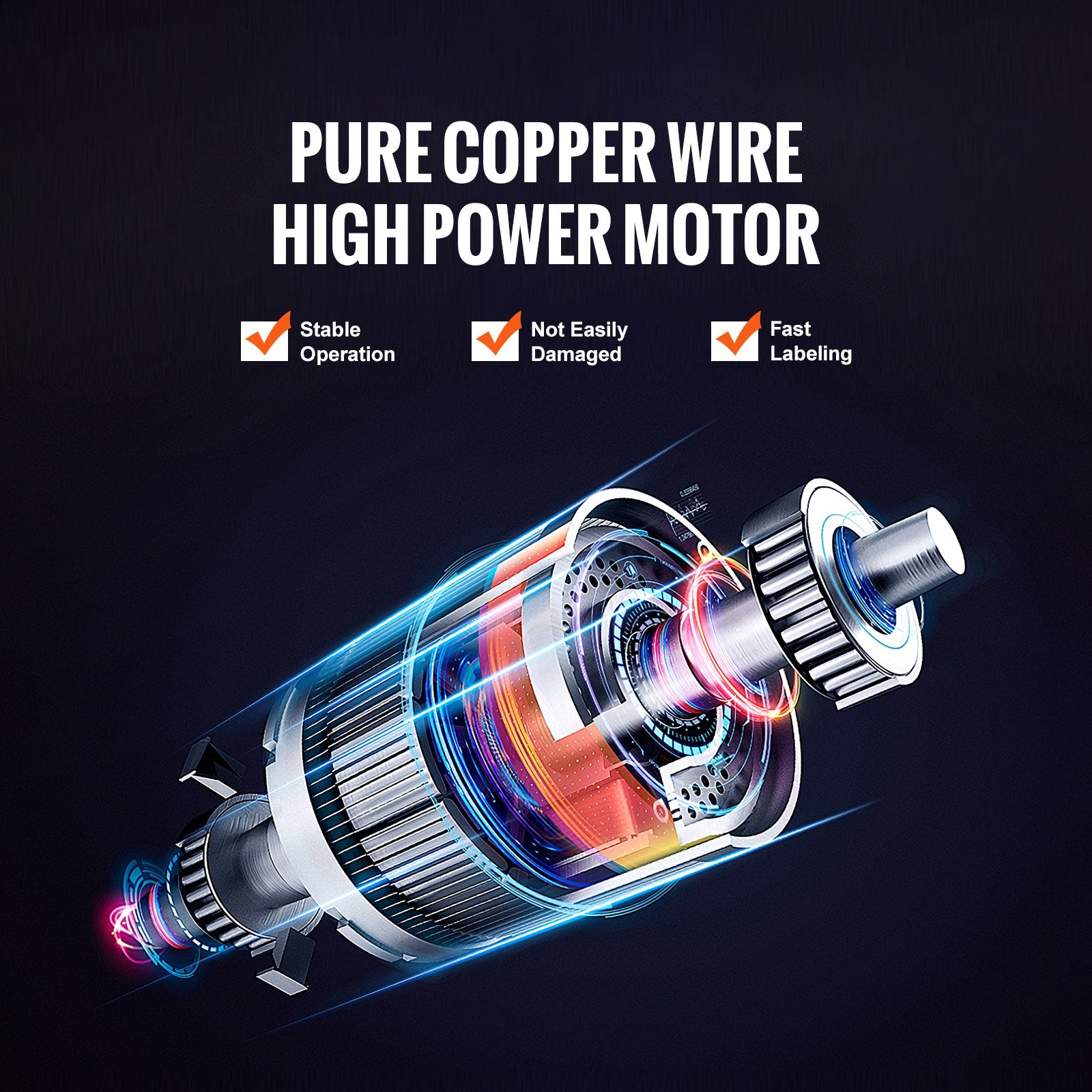 Pusiau automatinė apvalių butelių ženklinimo mašina VEVOR MT-50Alu-V1, 20–50 vnt./min.