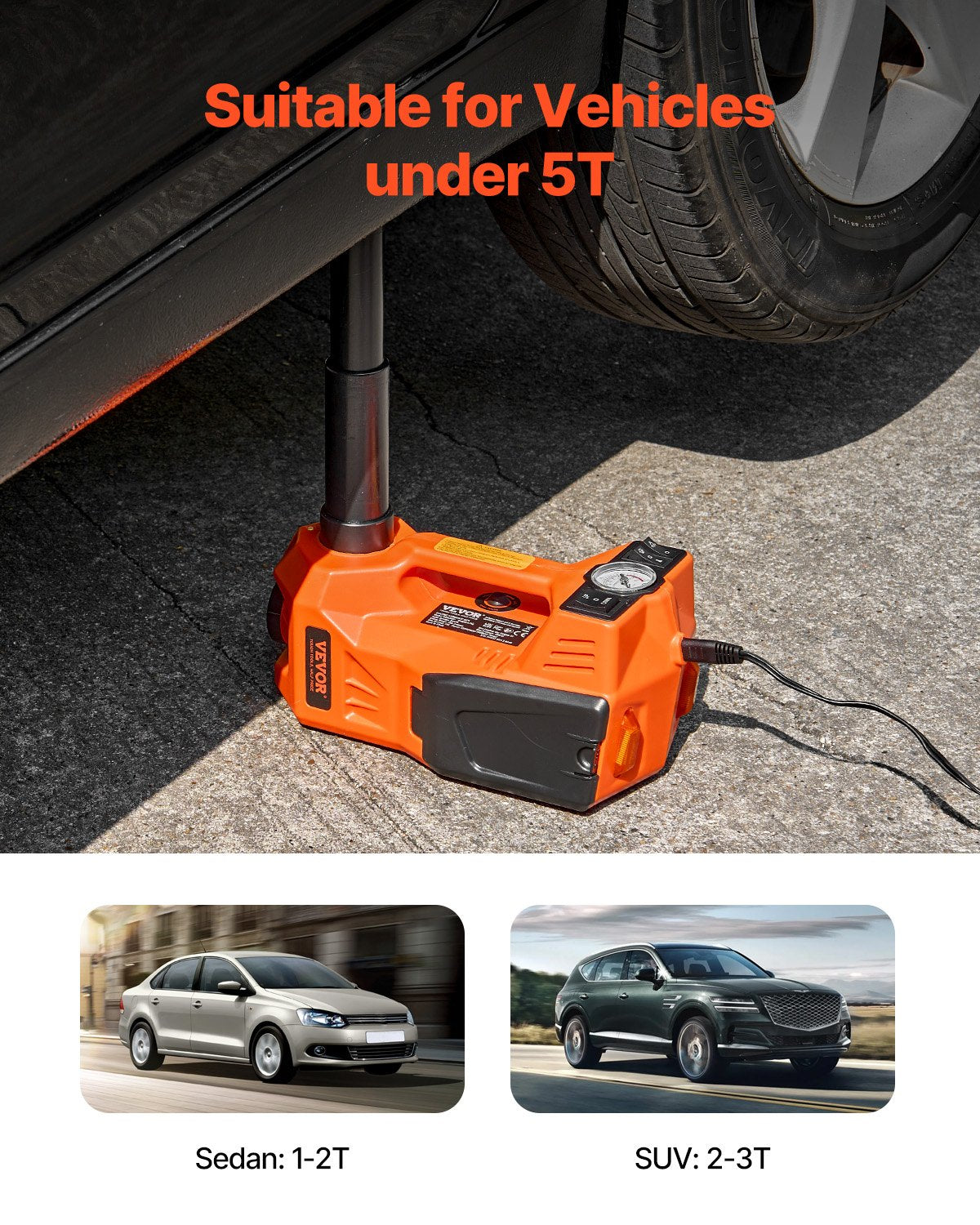 Elektrinis automobilio domkratas VEVOR DSJA380+, 5 tonos