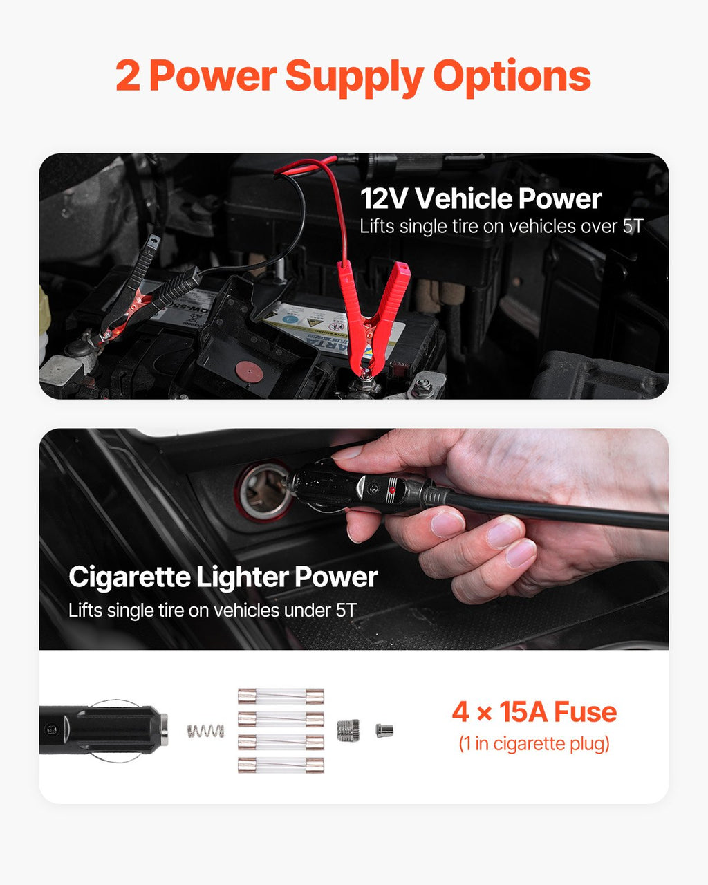 Elektrinis automobilio domkratas VEVOR DSJA380+, 5 tonos