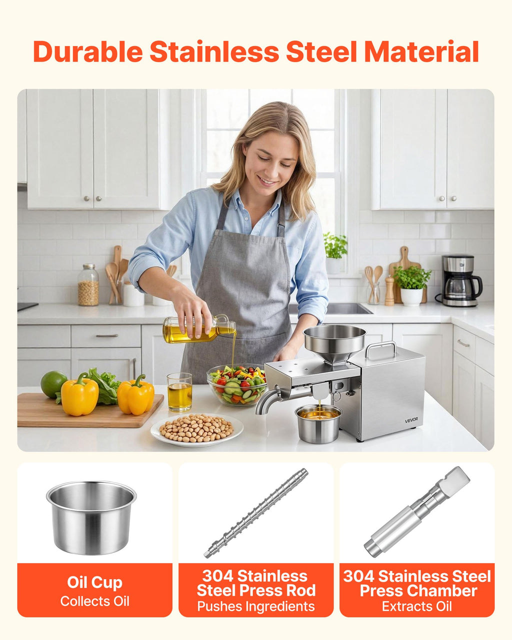 Aliejaus spaudimo aparatas VEVOR 150W-888A, 700W