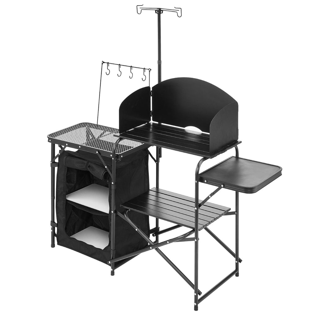Sulankstomas kempingo virtuvės stalas VEVOR T2974, 146x40x177 cm