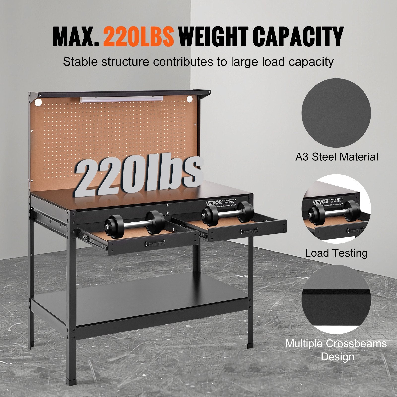 Darbastalis VEVOR JL-WB05-3, 100 kg apkrova