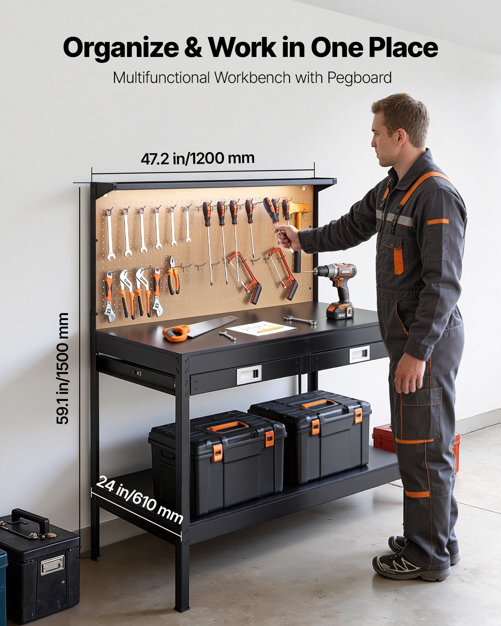 Darbastalis VEVOR MW-WB0501, 110 kg apkrova