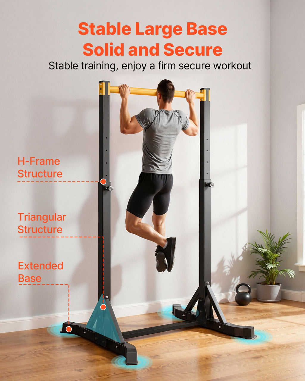 Prisitraukimų skersinis VEVOR SJ6010F, 150 kg keliamoji galia