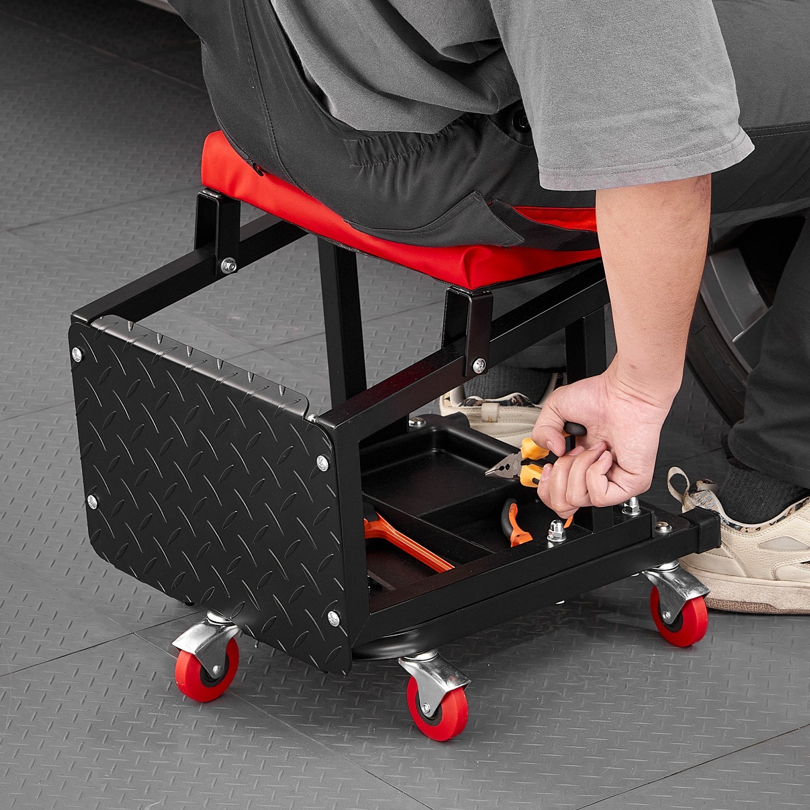 Mechaniko kėdė-laiptelis VEVOR XF8W218, 136 kg keliamoji galia