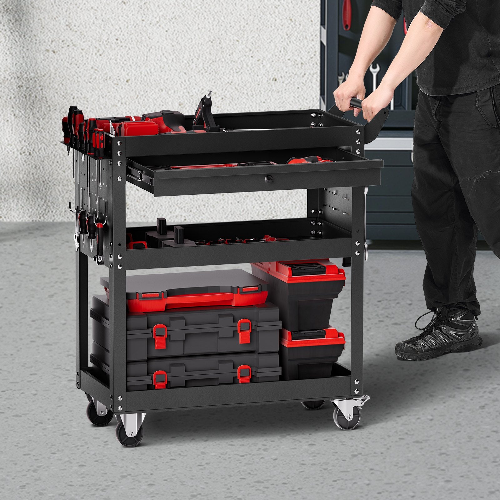 Įrankių vežimėlis VEVOR T271401, 160 kg apkrova