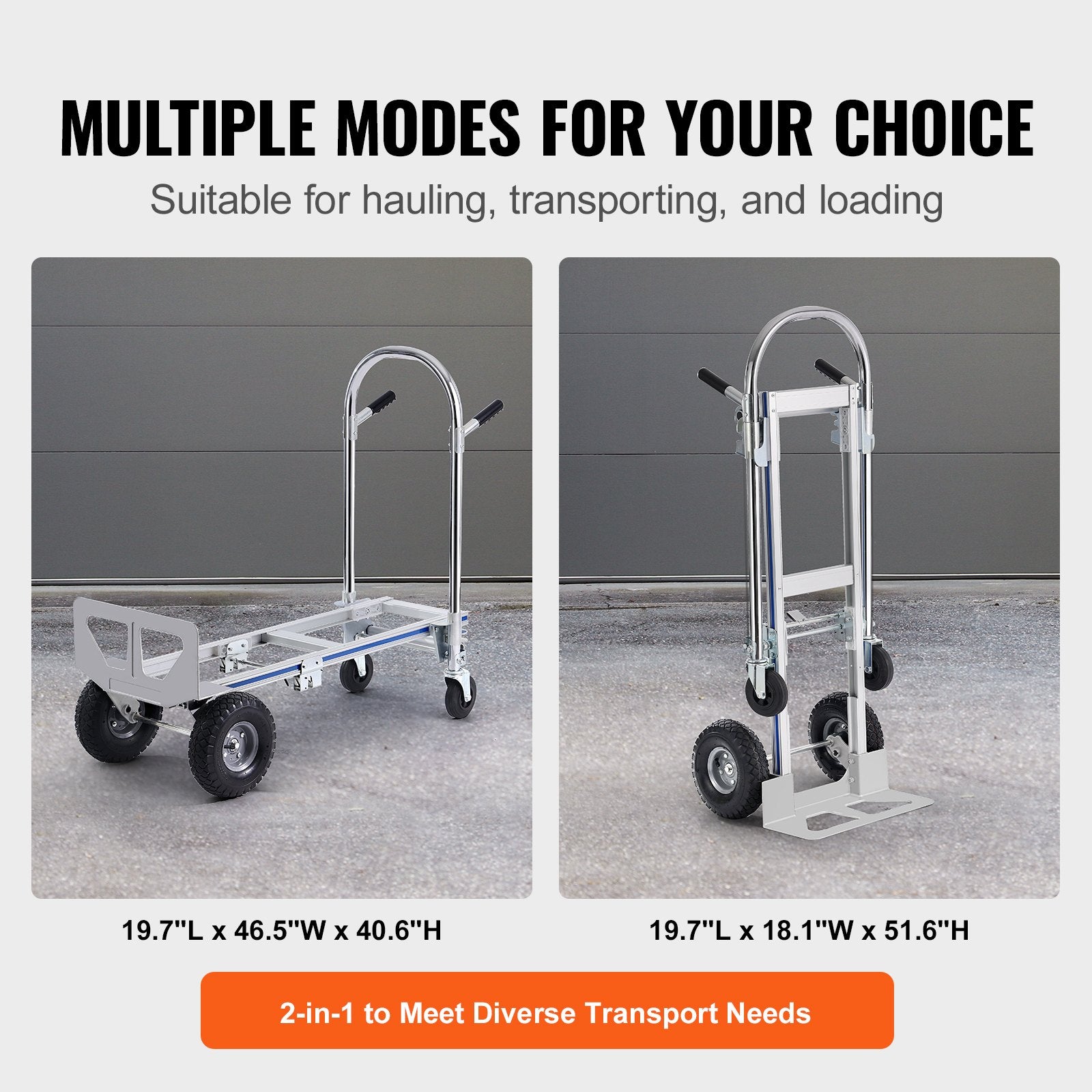 Universalus transportavimo vežimėlis VEVOR FHT250A, 363 kg keliamoji galia