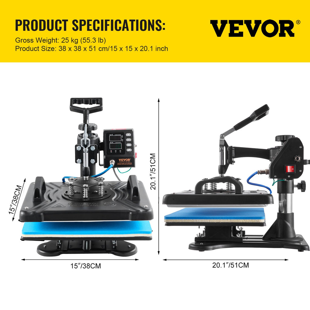 Termopresas VEVOR 10-in-1, 1000W