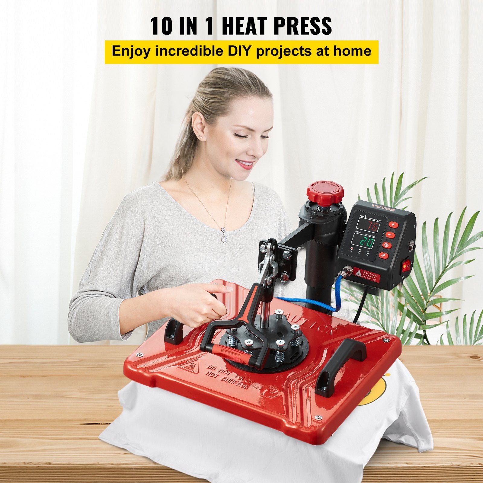 Termopresas VEVOR 10 in 1, 1000W, 30,5x38,1 cm
