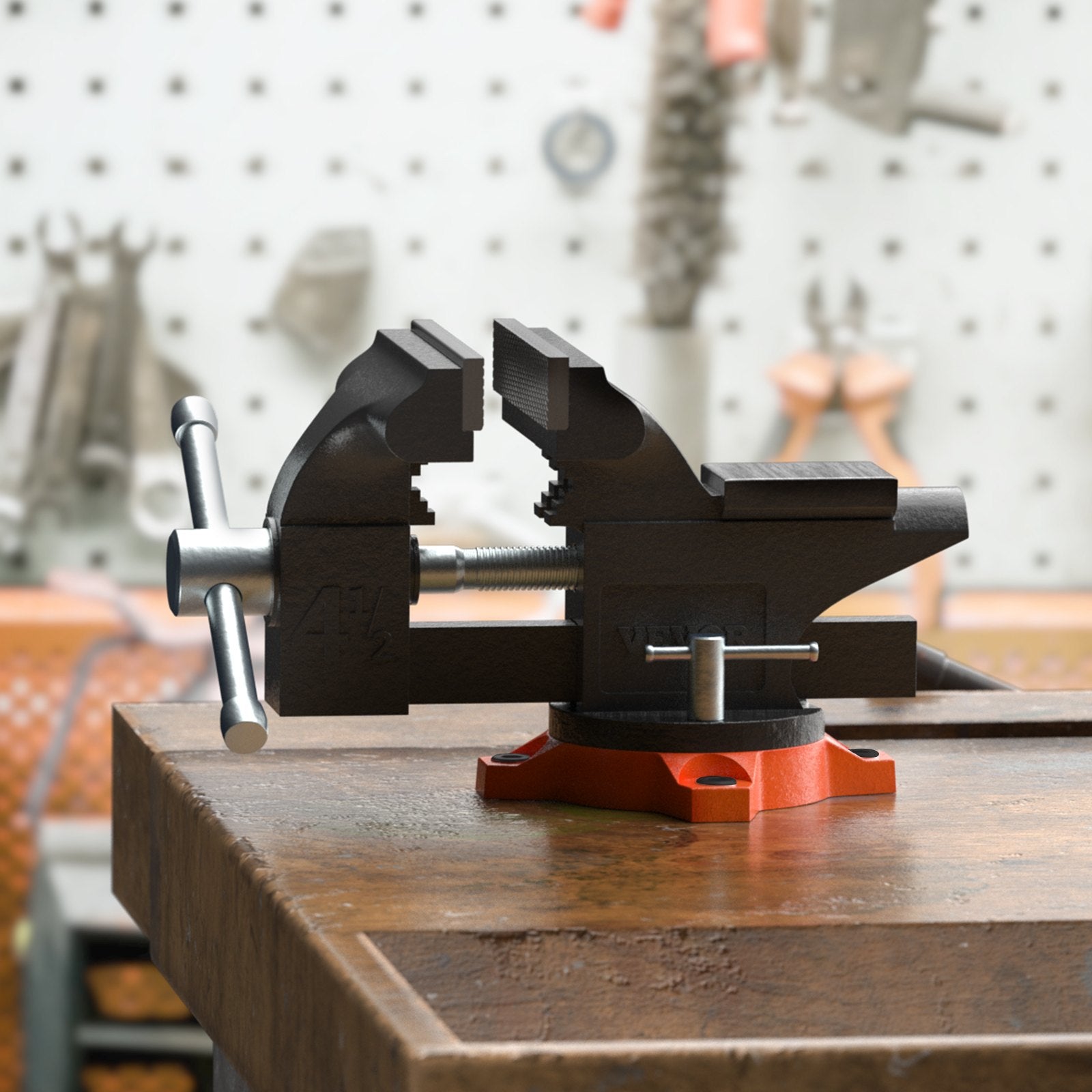 Stalinis spaustuvas VEVOR 4.5 Bench Vise, 114 mm pločio žiotys