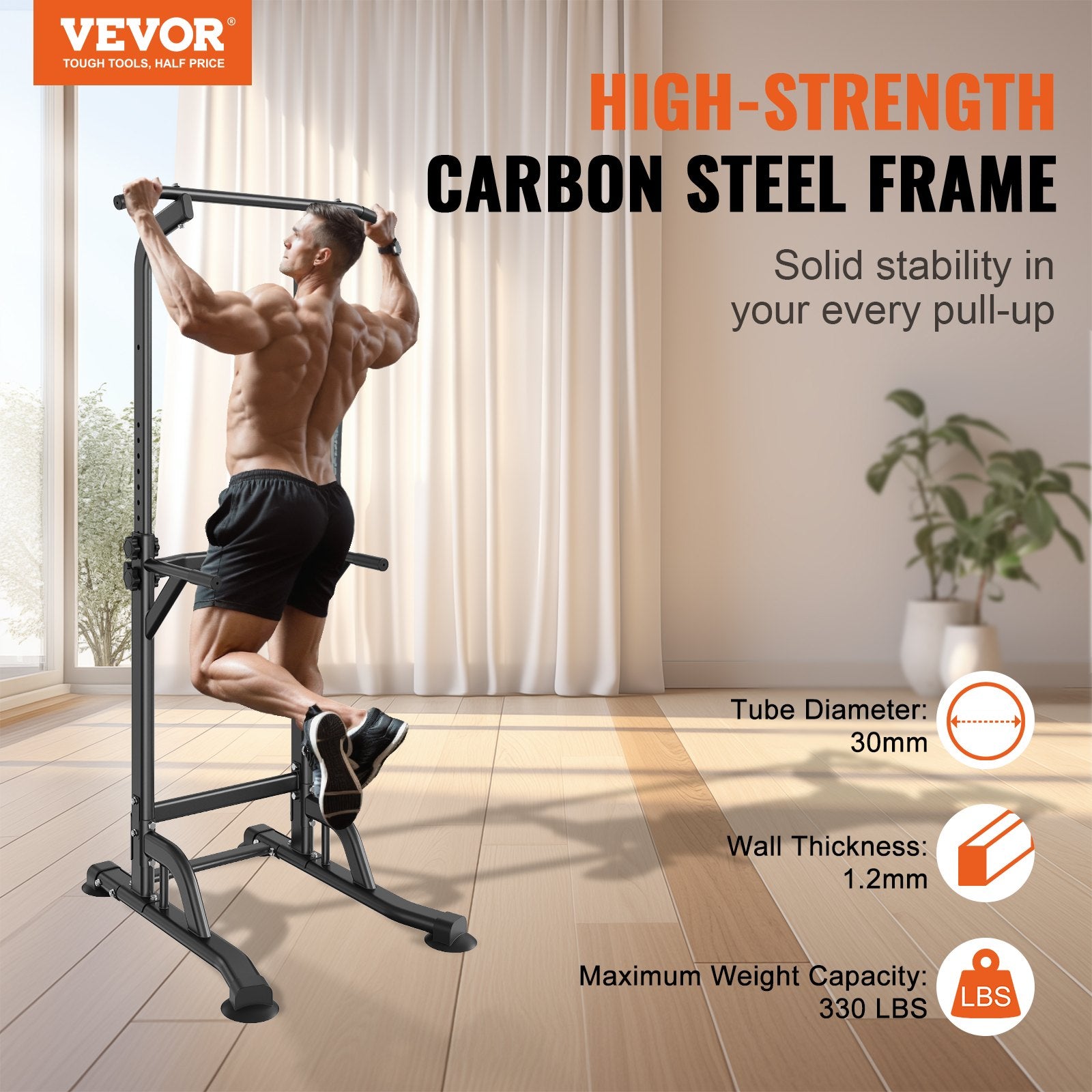 Sporto treniruoklis (Power Tower) VEVOR ssshkytxs-e, 150 kg apkrova