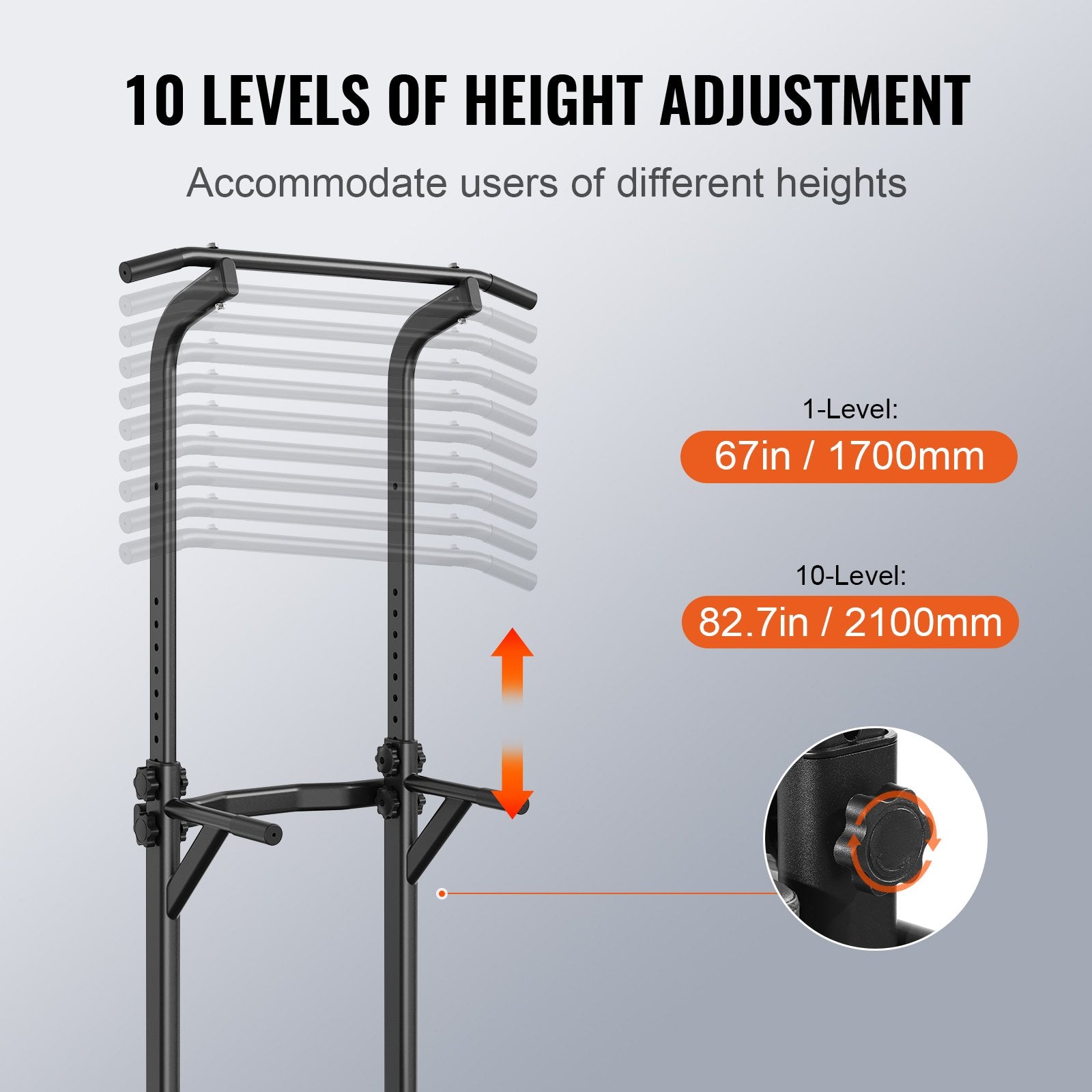 Sporto treniruoklis (Power Tower) VEVOR ssshkytxs-e, 150 kg apkrova