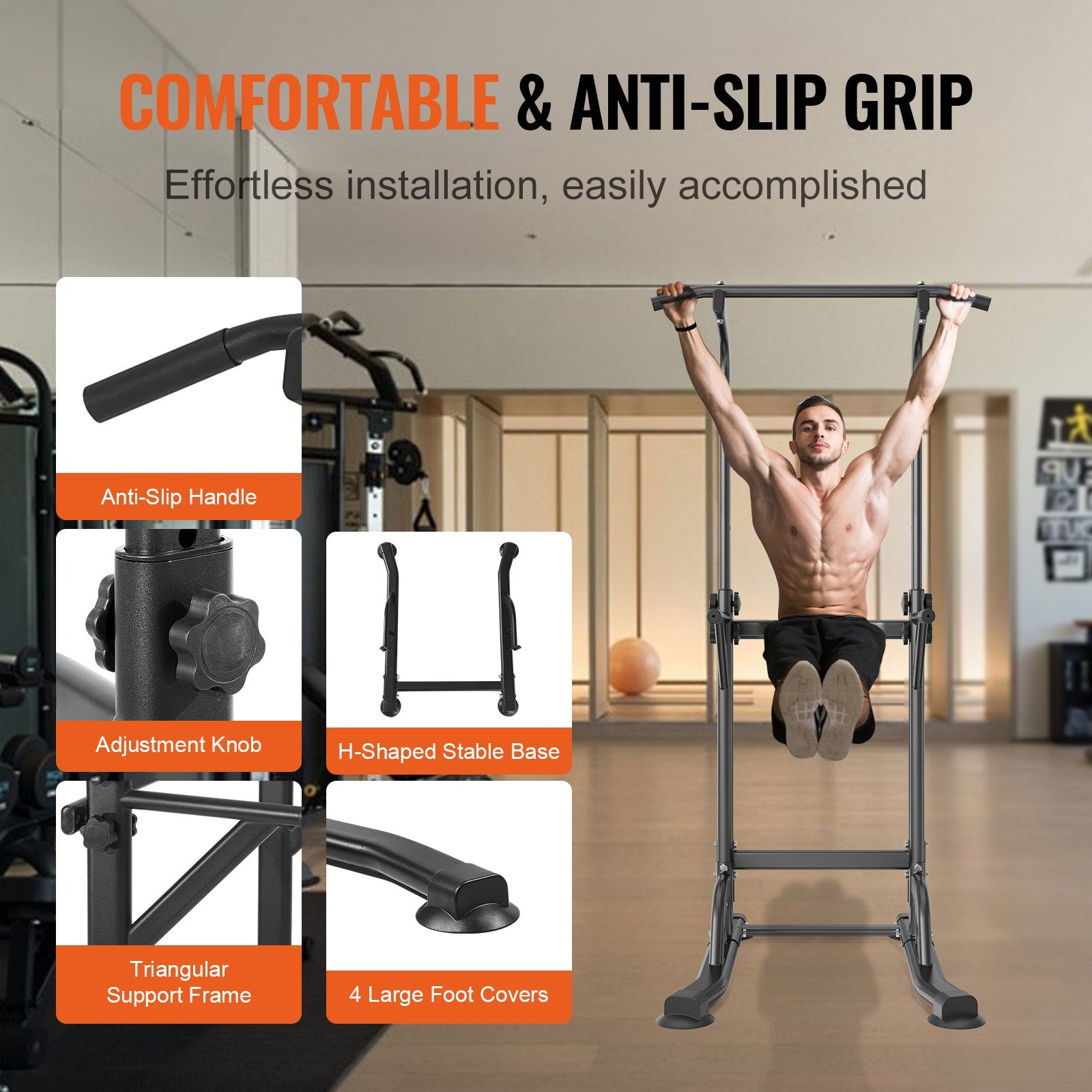 Sporto treniruoklis (Power Tower) VEVOR ssshkytxs-e, 150 kg apkrova
