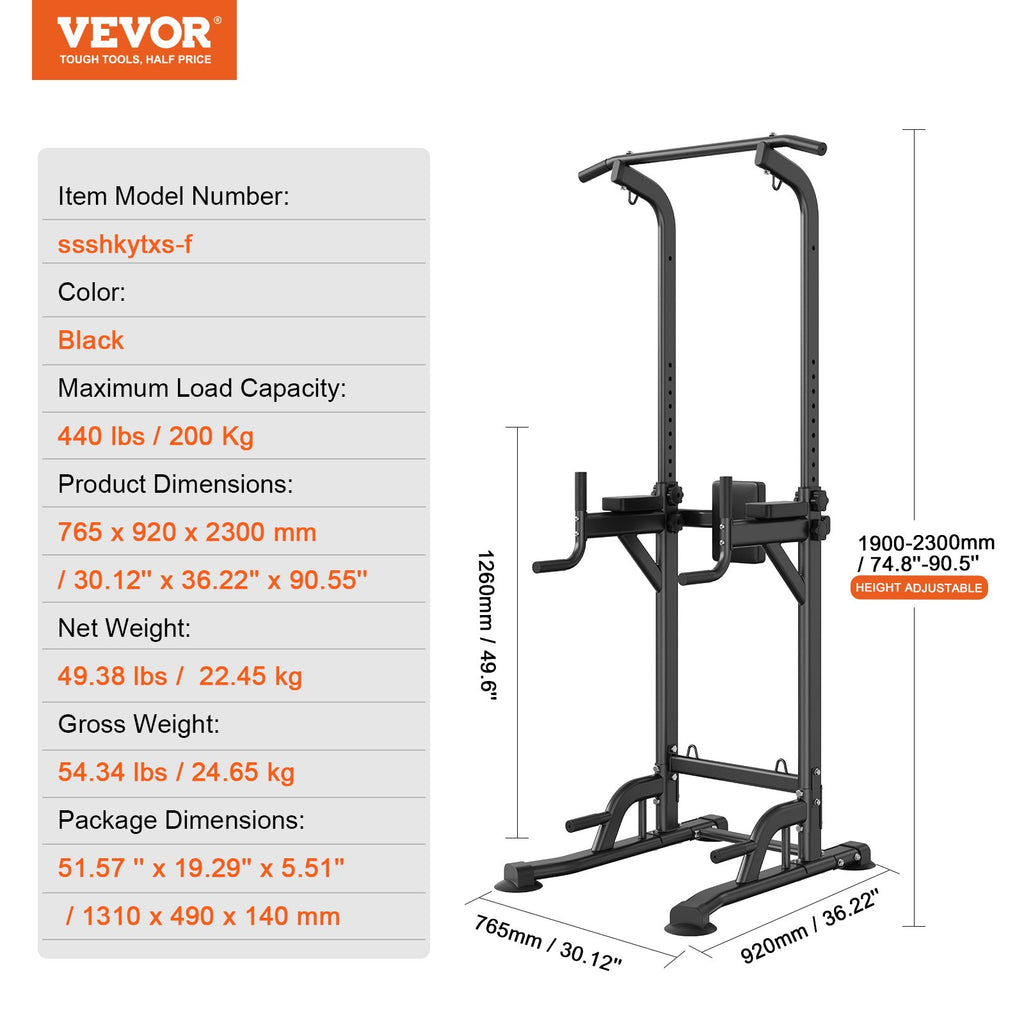 Sporto treniruoklis (Power Tower) VEVOR ssshkytxs-f, 200 kg