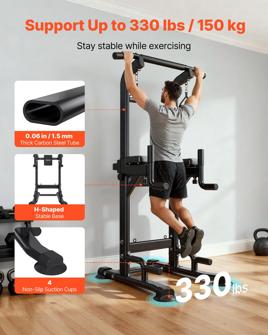 Sporto treniruoklis (Power Tower) VEVOR SJ80, 150 kg