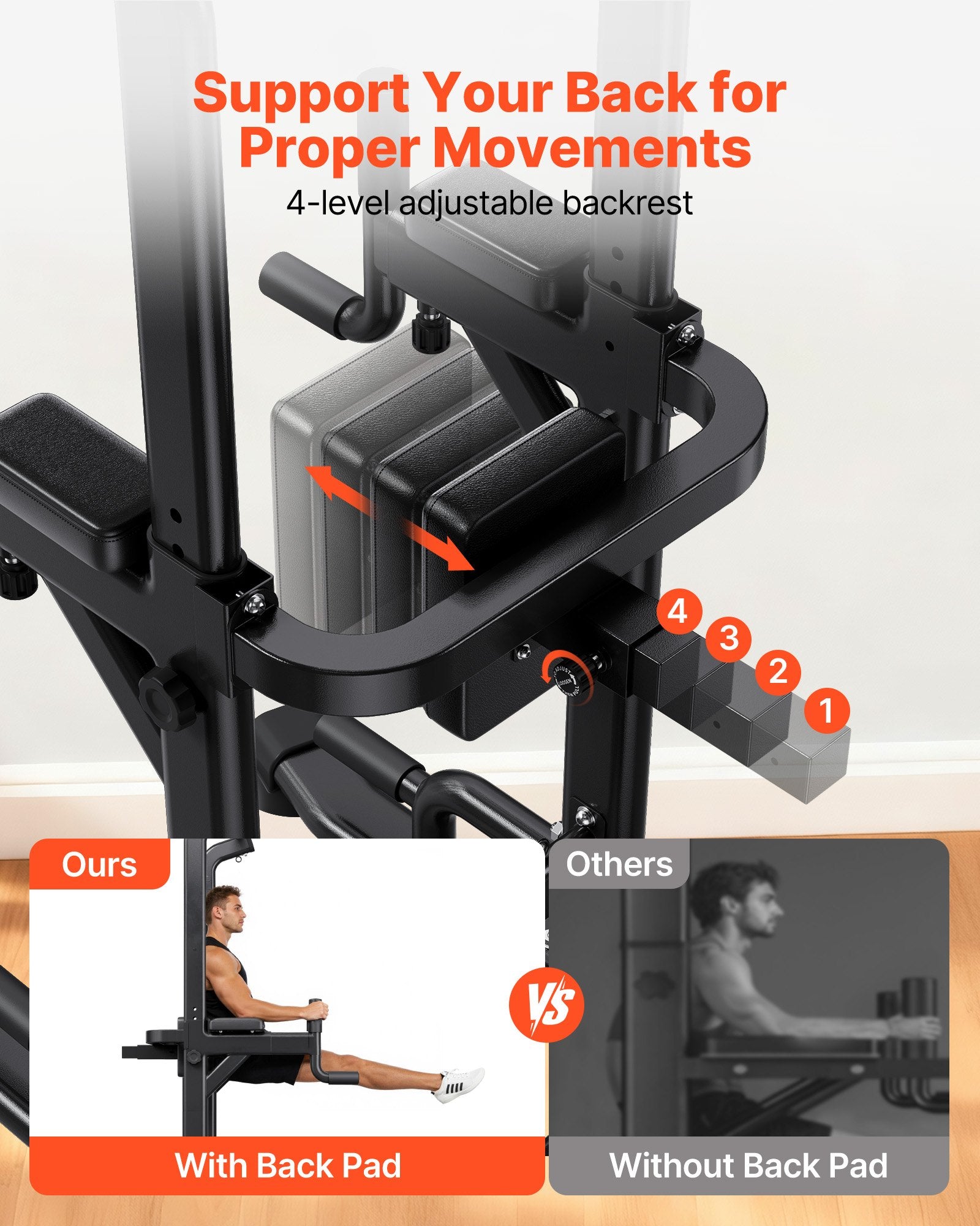 Sporto treniruoklis (Power Tower) VEVOR SJ80, 150 kg