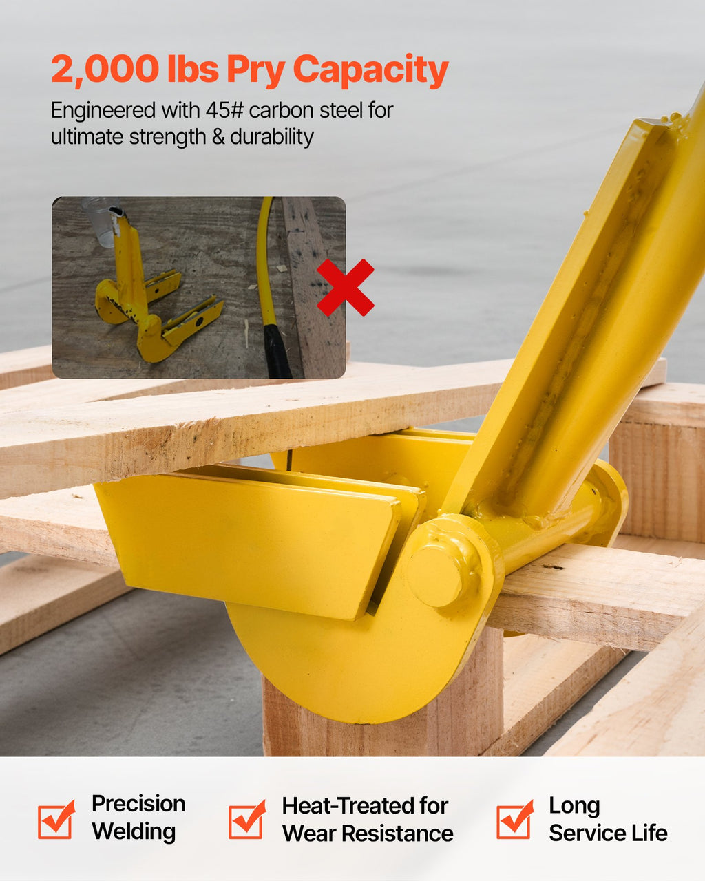 Padėklų ardymo įrankis VEVOR CL-FZ41, 907 kg keliamoji galia