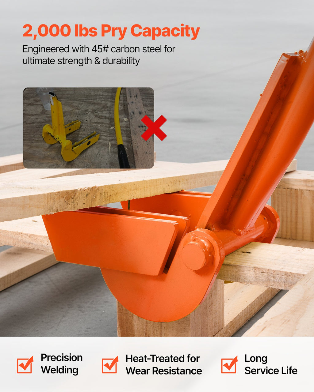 Padėklų ardymo įrankis VEVOR CL-FZ45, 907 kg keliamoji galia