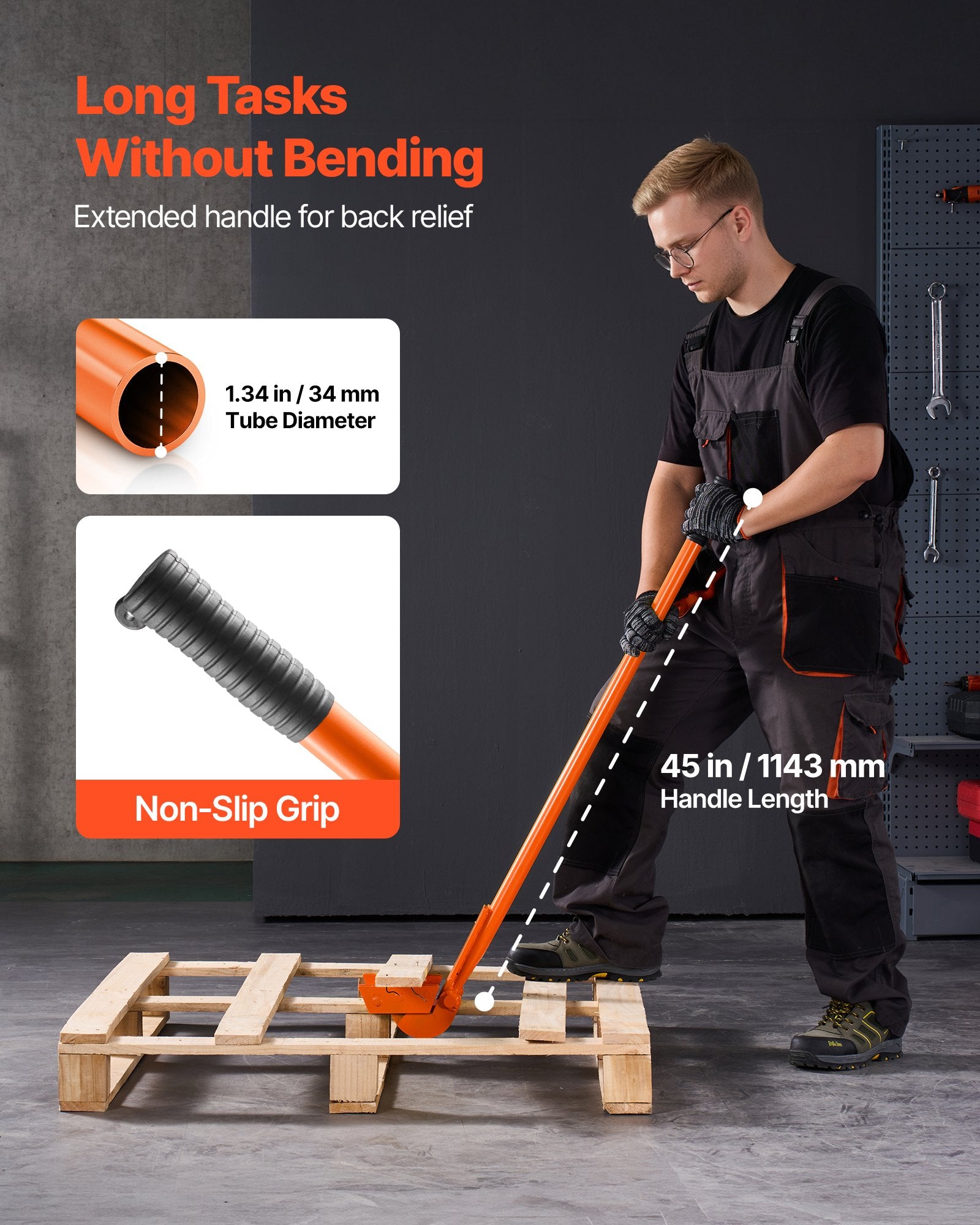 Padėklų ardymo įrankis VEVOR CL-FZ45, 907 kg keliamoji galia
