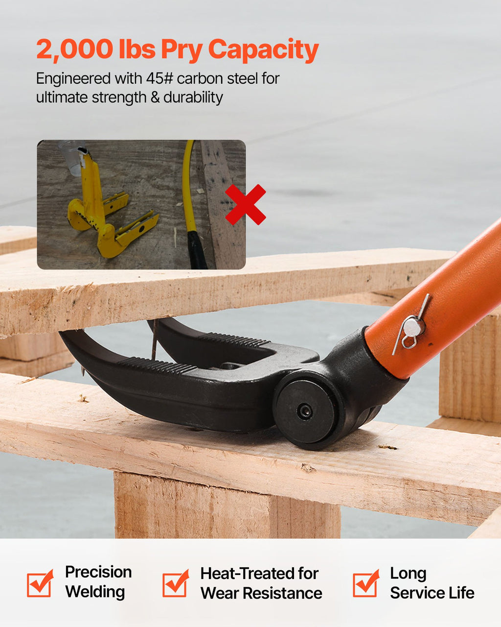 Padėklų ardymo įrankis VEVOR CL-J44, 907 kg keliamoji galia