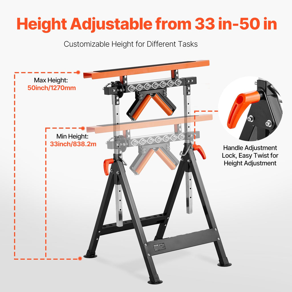 Atraminis stovas su ratukais VEVOR YH-WB004, 200 kg