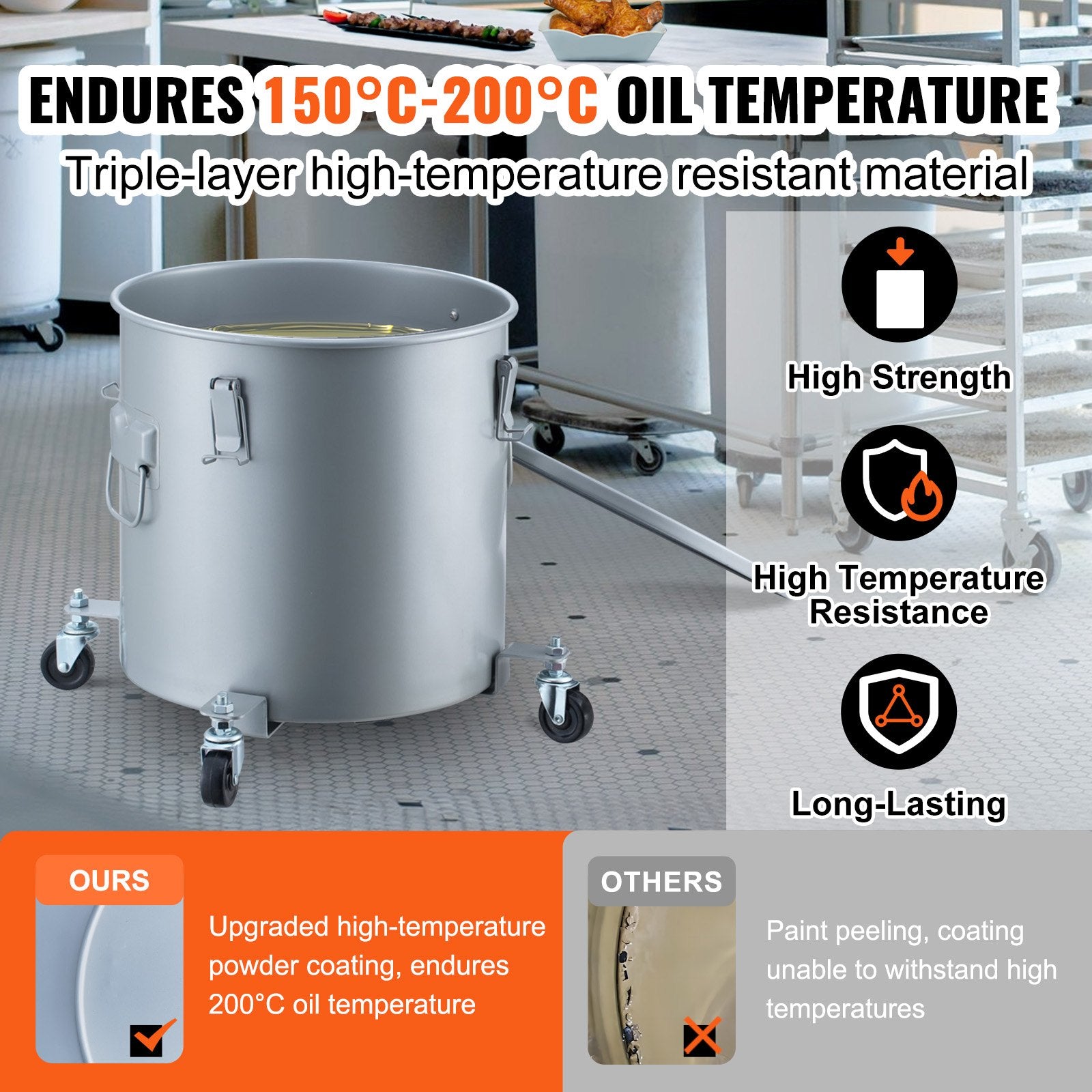 Aliejaus utilizavimo talpa VEVOR GLT-10GAL, 37,8 l