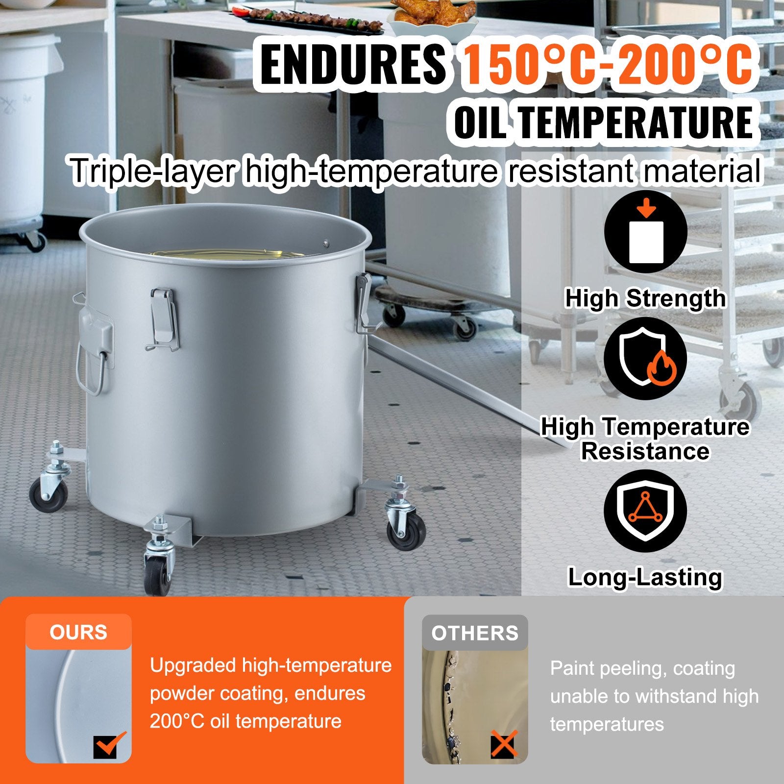 Aliejaus surinkimo talpa VEVOR GLT-8GAL, 30 l