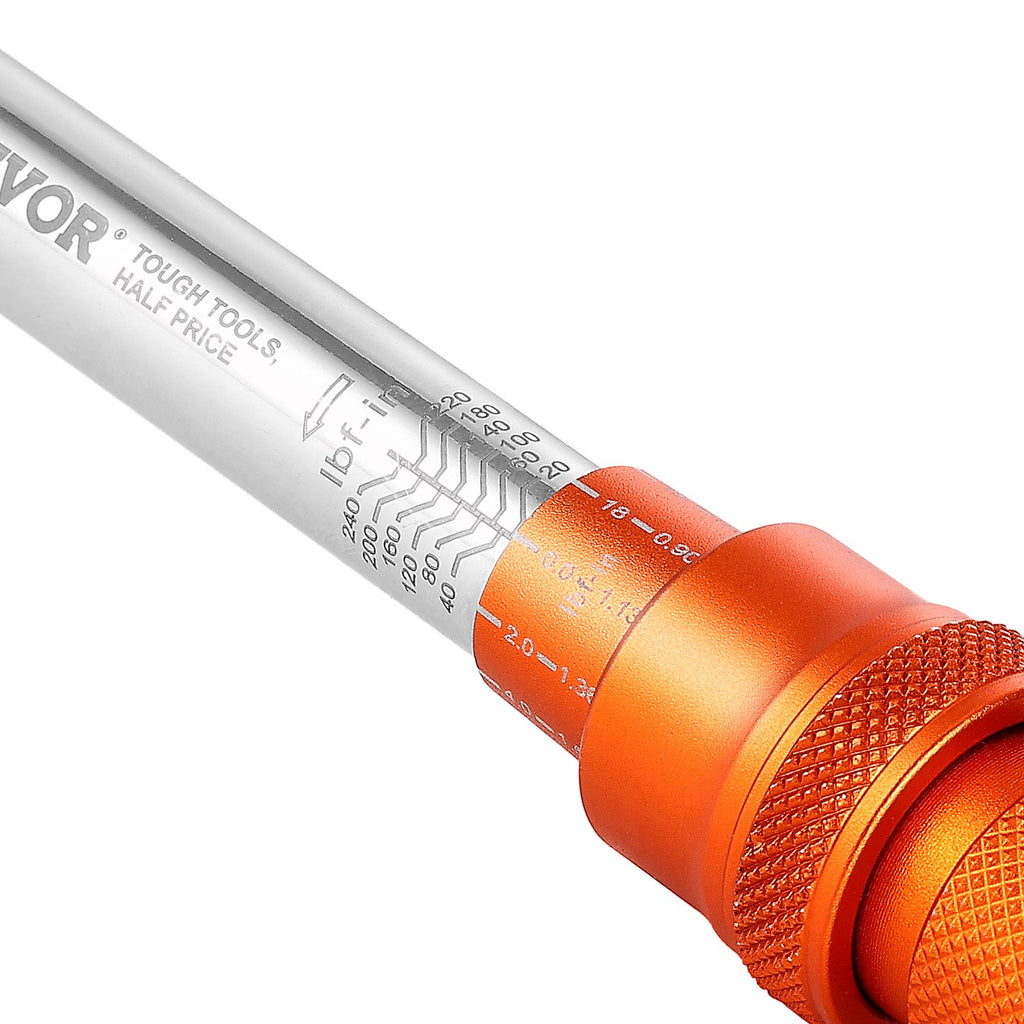 Dinamometrinis raktas VEVOR HG-14050, 1/4", 2,3–27,1 Nm