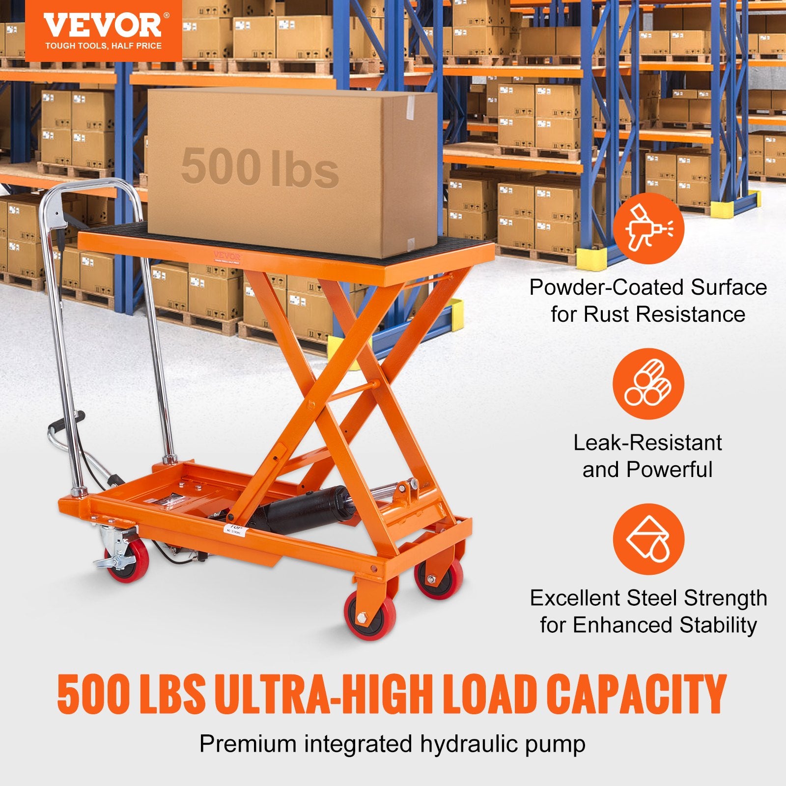 Hidraulinis kėlimo stalas VEVOR TF23, 230 kg keliamoji galia