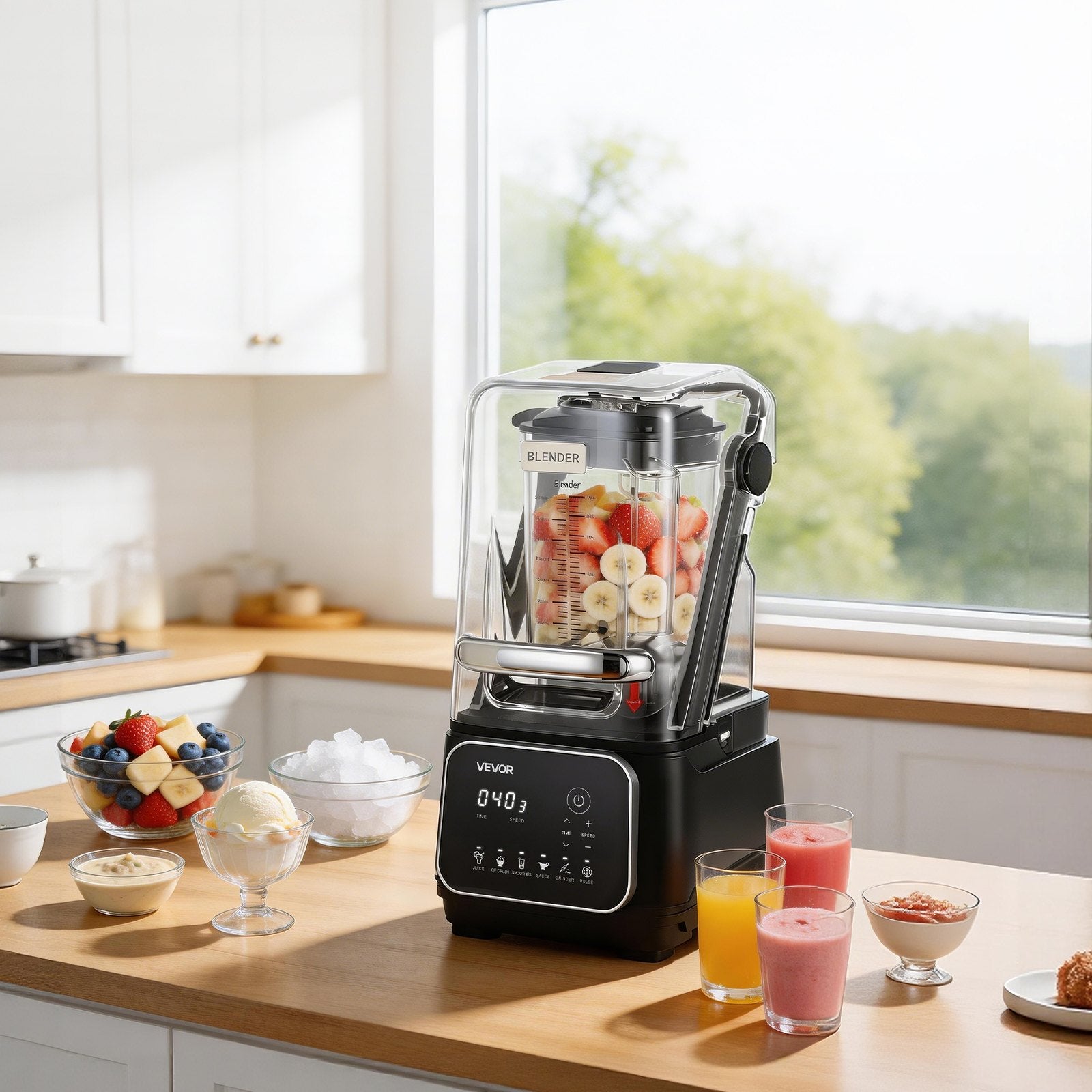 Profesionalus trintuvas VEVOR HS-608C, 2200 W