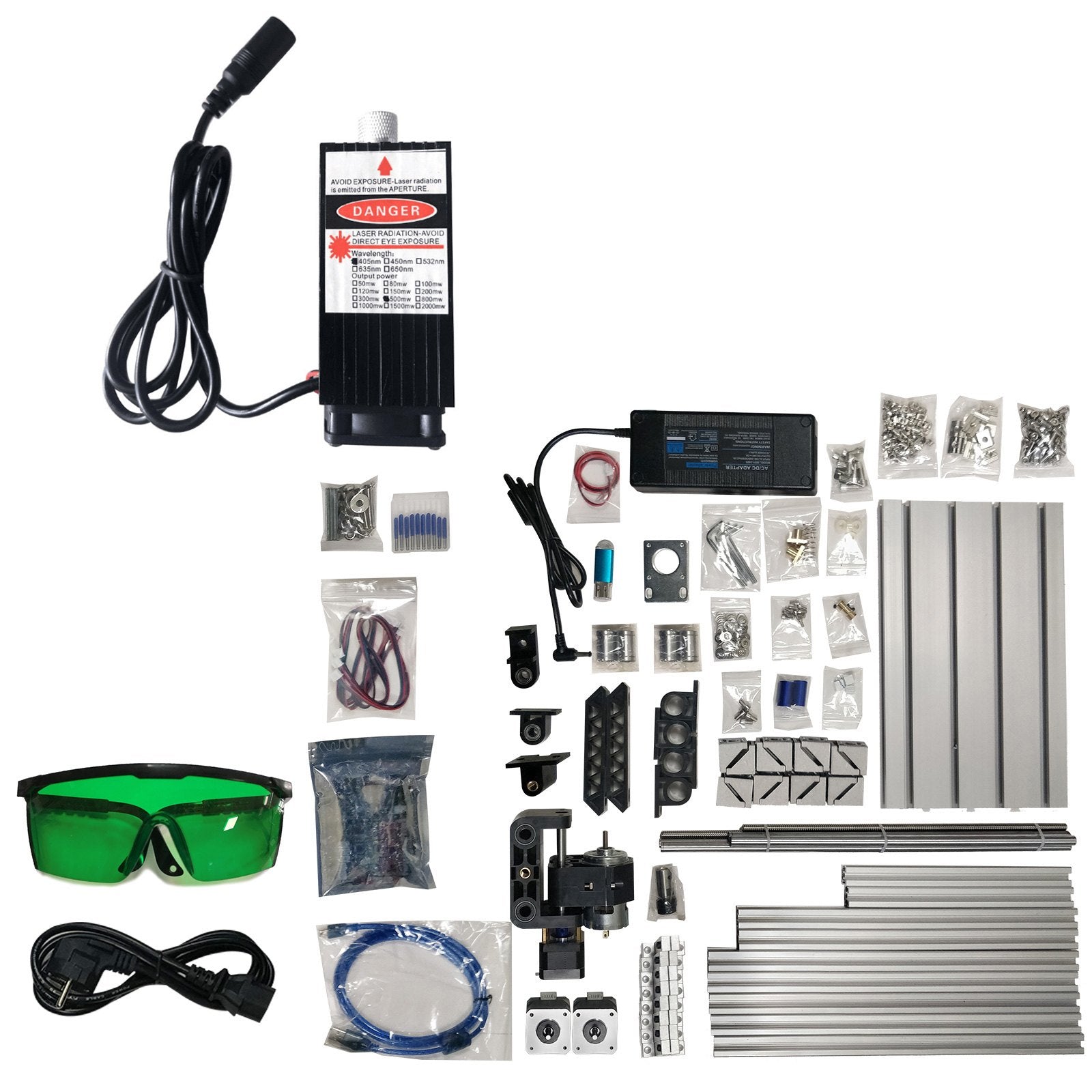 CNC frezavimo ir lazerinio graviravimo staklės VEVOR VG-S3018, 500mW