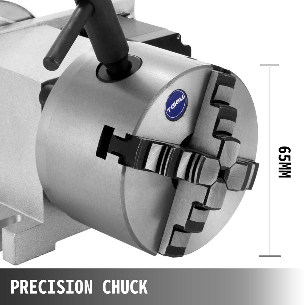 CNC sukimosi ašis VEVOR 4-oji ašis, 100 mm griebtuvas