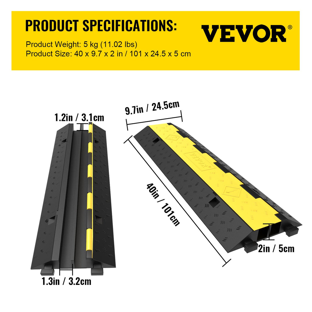 Kabelių apsauga VEVOR VV-2CGXB-5PCS, 2 kanalų