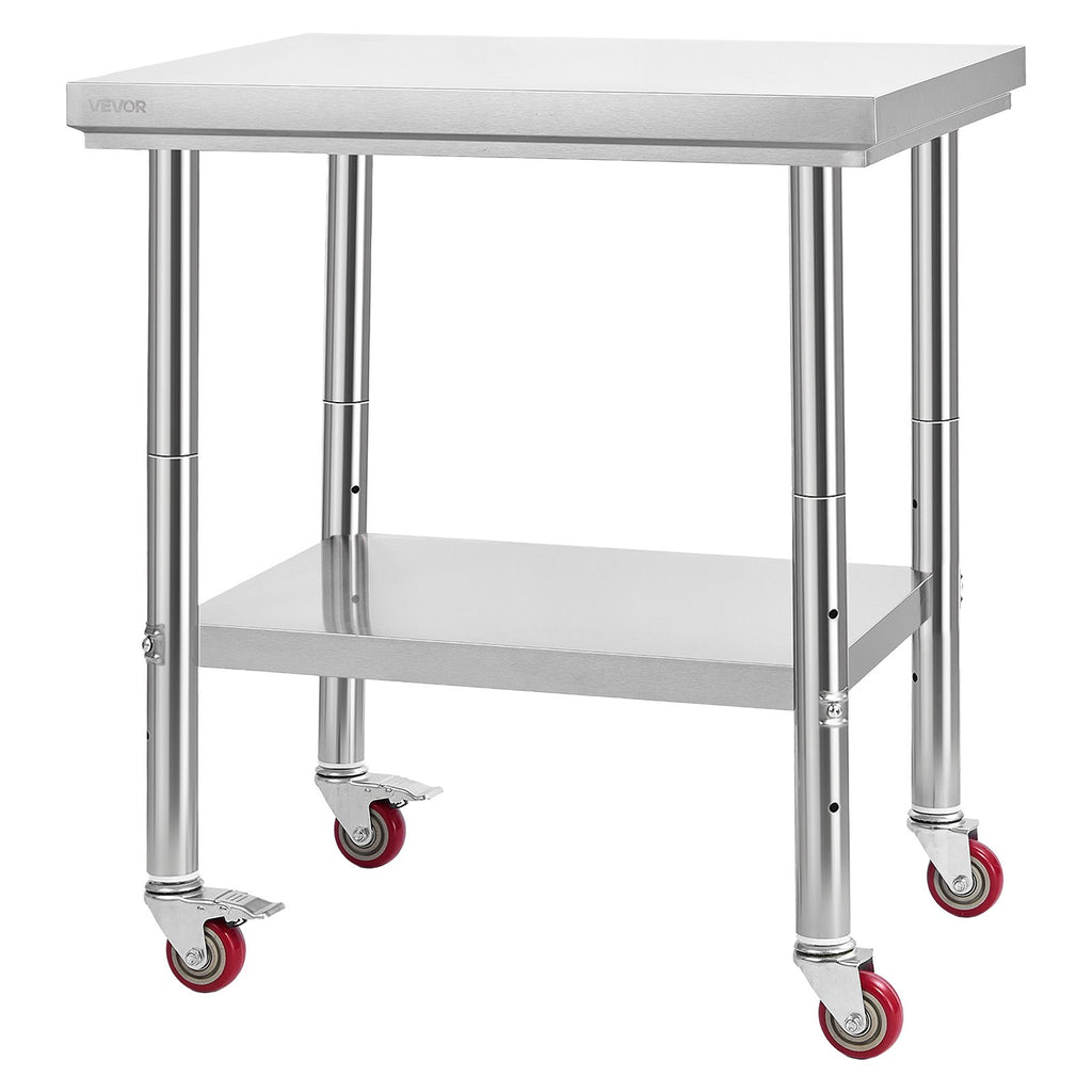 Nerūdijančio plieno stalas VEVOR GZT76*60*85, 60 x 76 cm