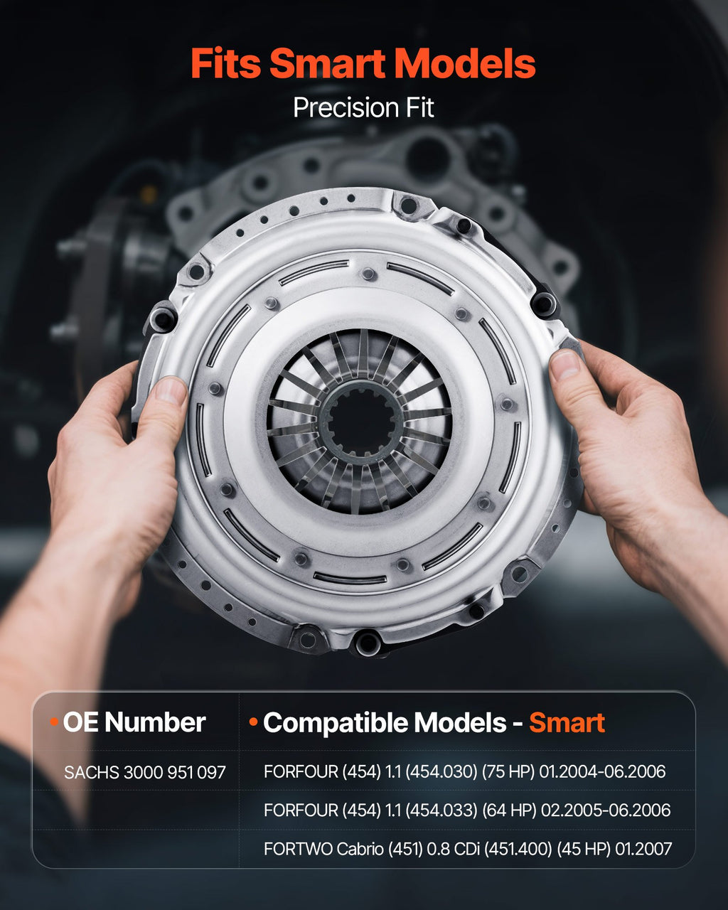 Sankabos komplektas VEVOR VK056B00296, skirtas Smart Forfour / Fortwo