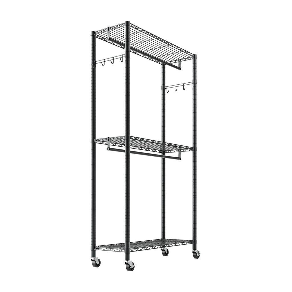 Drabužių kabykla su ratukais VEVOR SHSS9040199-2XM3B, 204 kg apkrova
